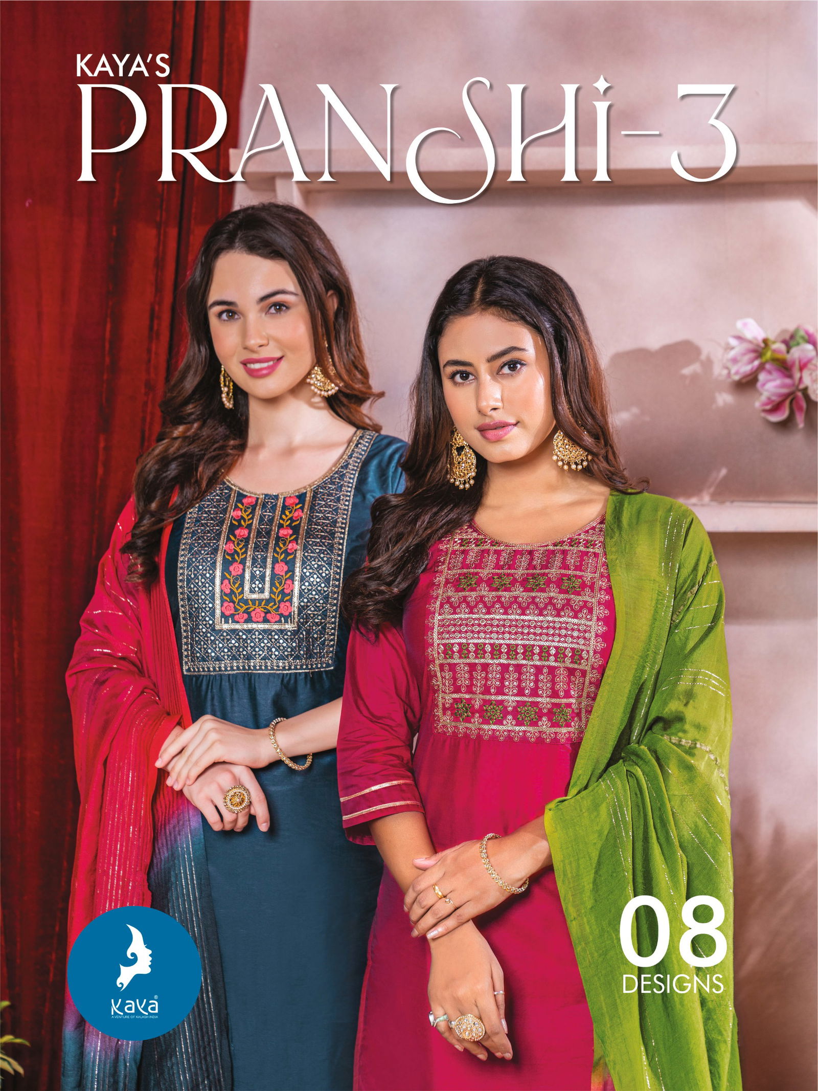 Pranshi 3 By Kaya Chanderi Silk Designer Kurti With Bottom Dupatta Wholesale SHop In Surat